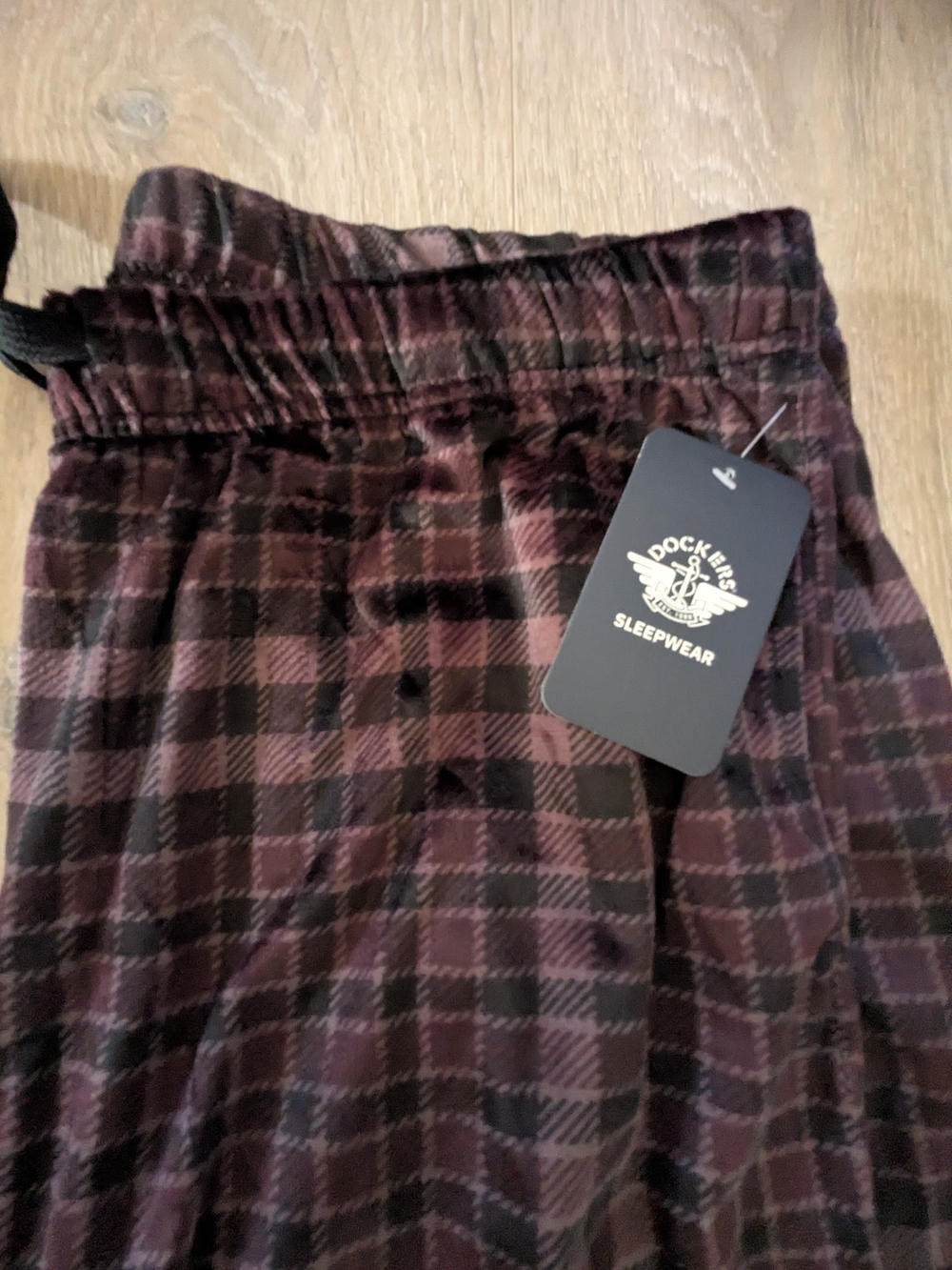 Dockers Men's Plum and Black Plaid Pajama Pants